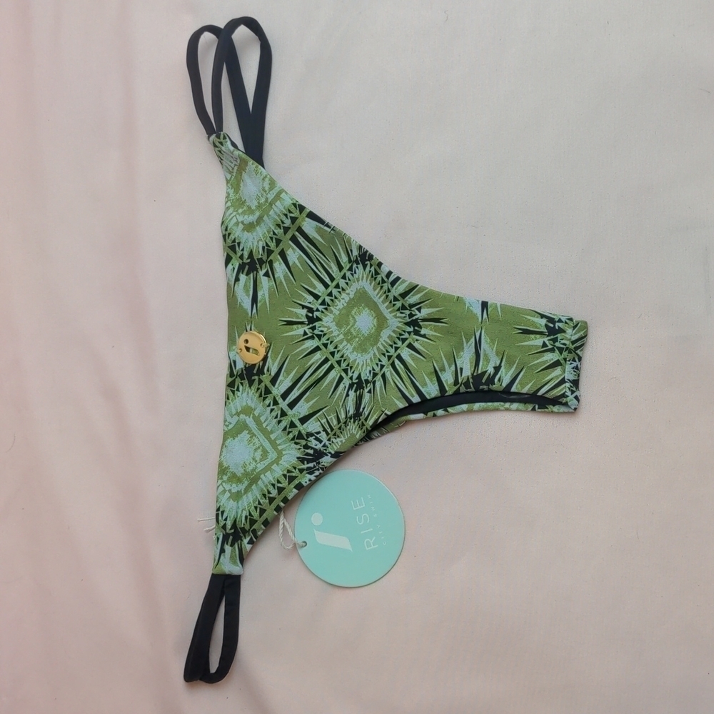 Rise Apparel Green Bikini Bottoms Size Large — image 2 of 4